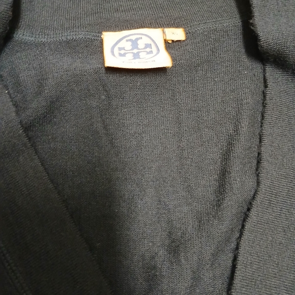 Tory Burch Dark Blue‎ Cardigan with Gold Buttons - Picture 3 of 9